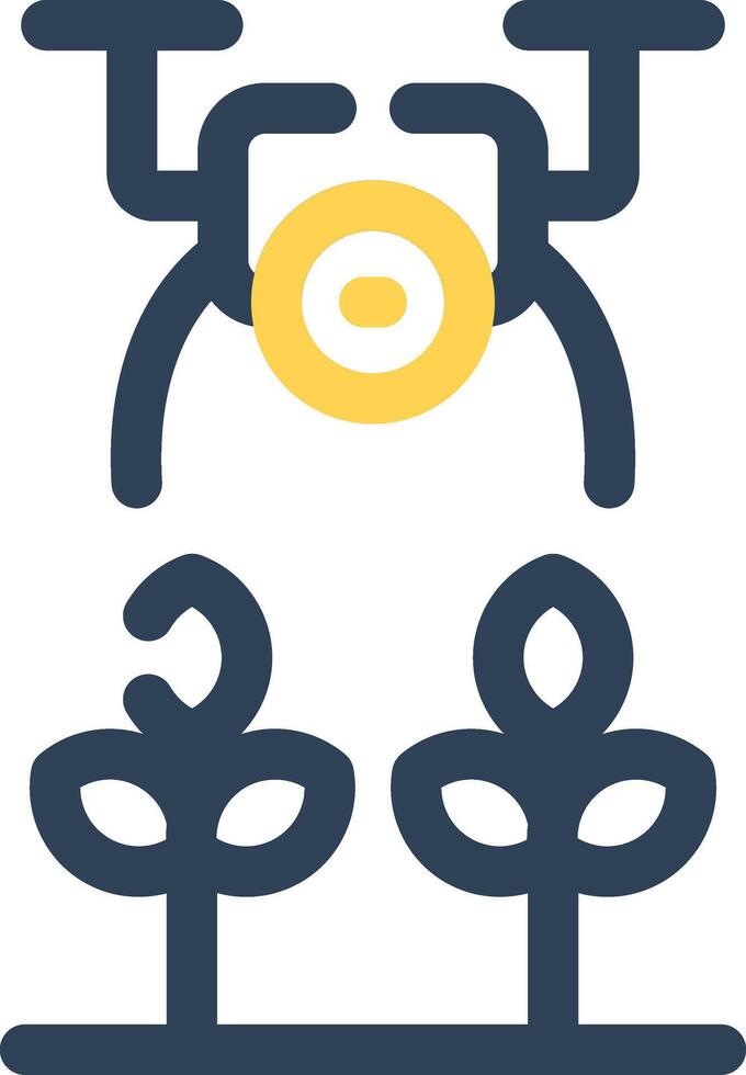 Agricultural Drones Creative Icon Design vector