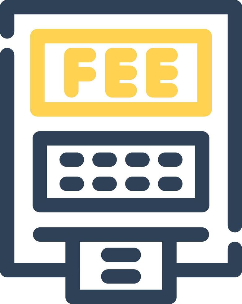 ATM Fees Creative Icon Design vector