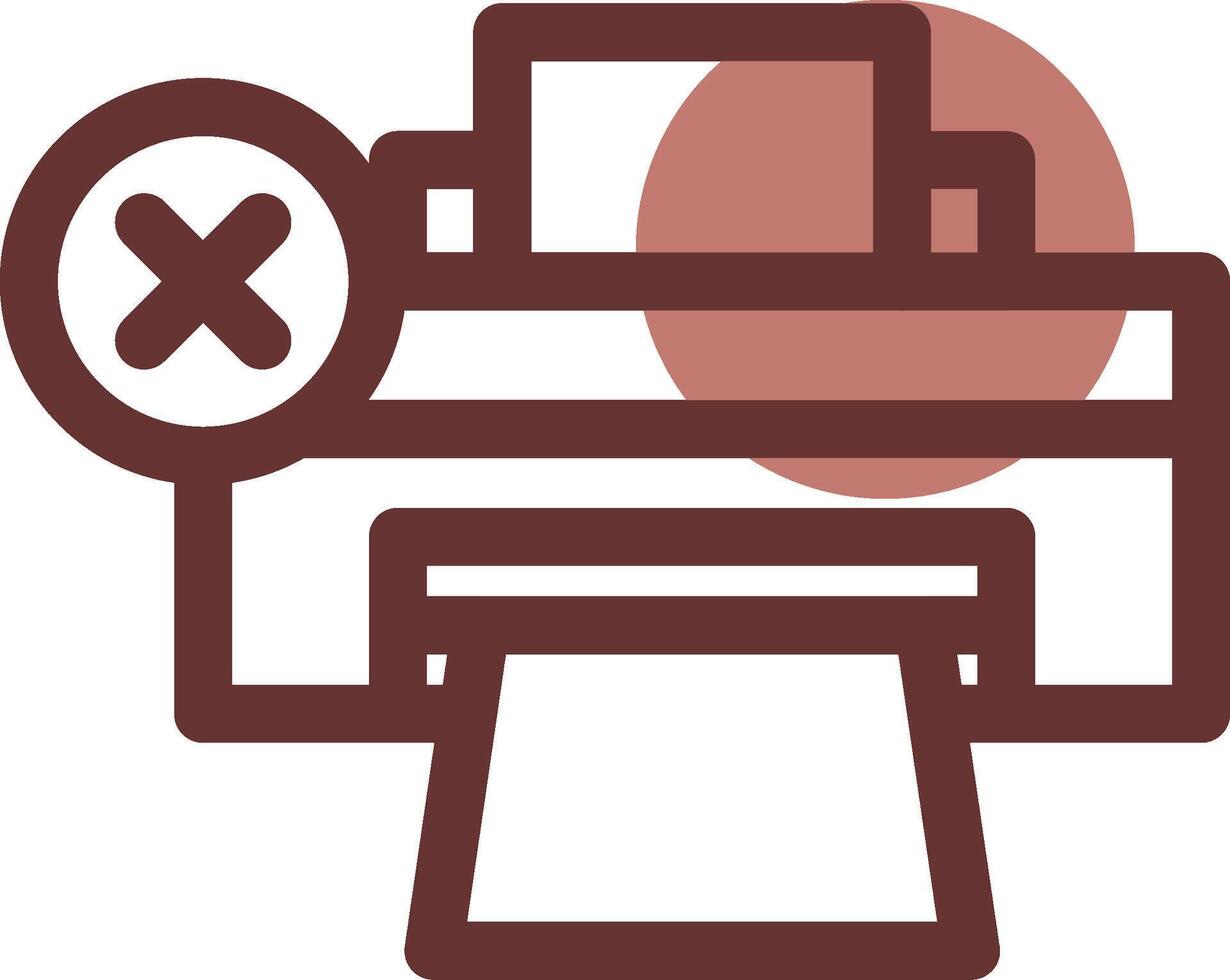 Printer Error Creative Icon Design vector