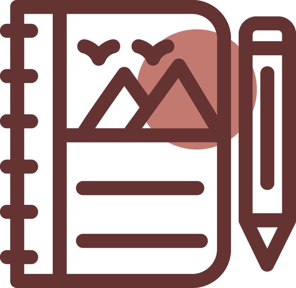 diseño de icono creativo de cuaderno de bocetos vector