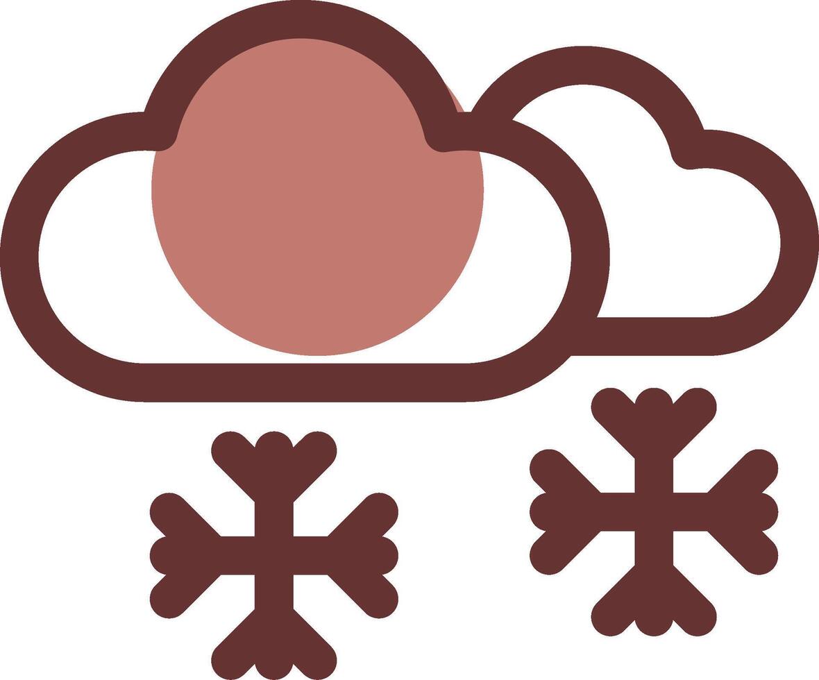 Snowing Creative Icon Design vector