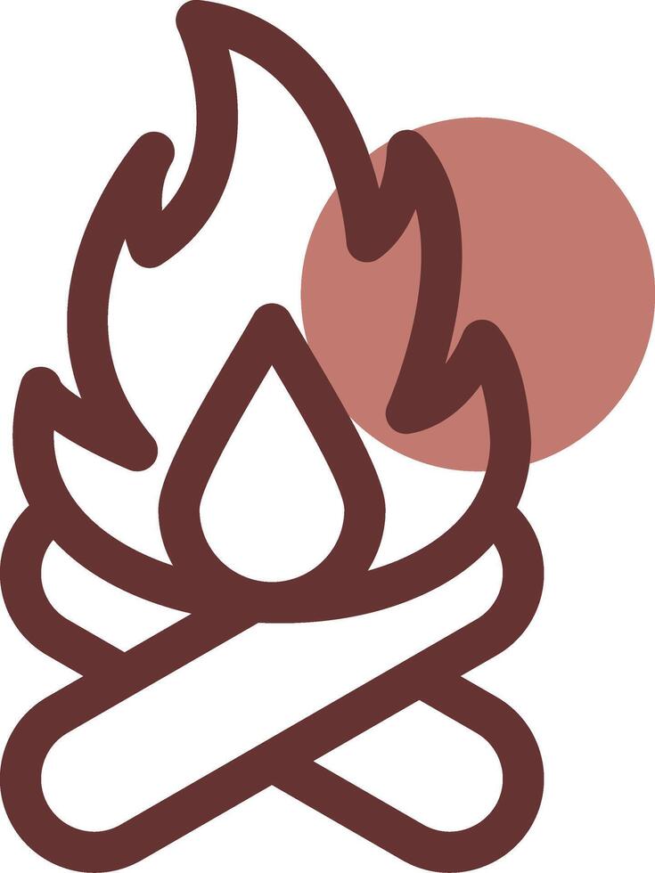 Winter Fire Creative Icon Design vector
