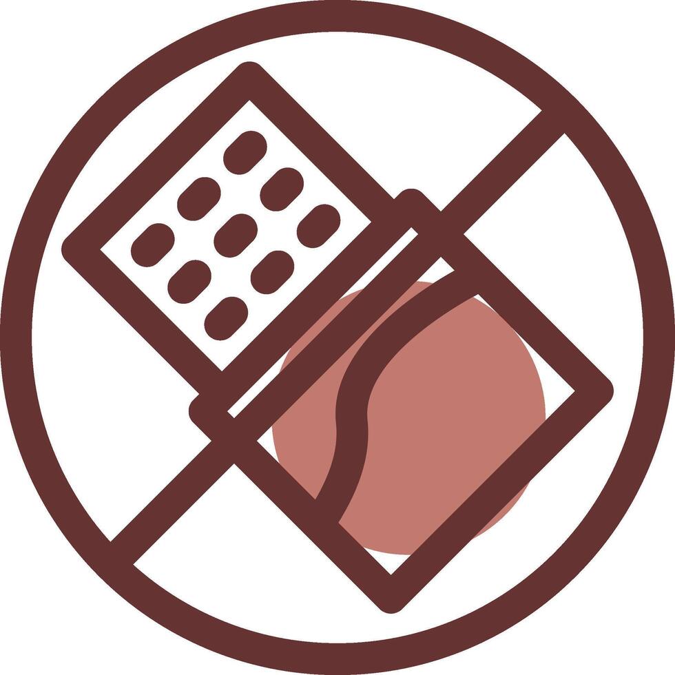 No Chocolate Creative Icon Design vector