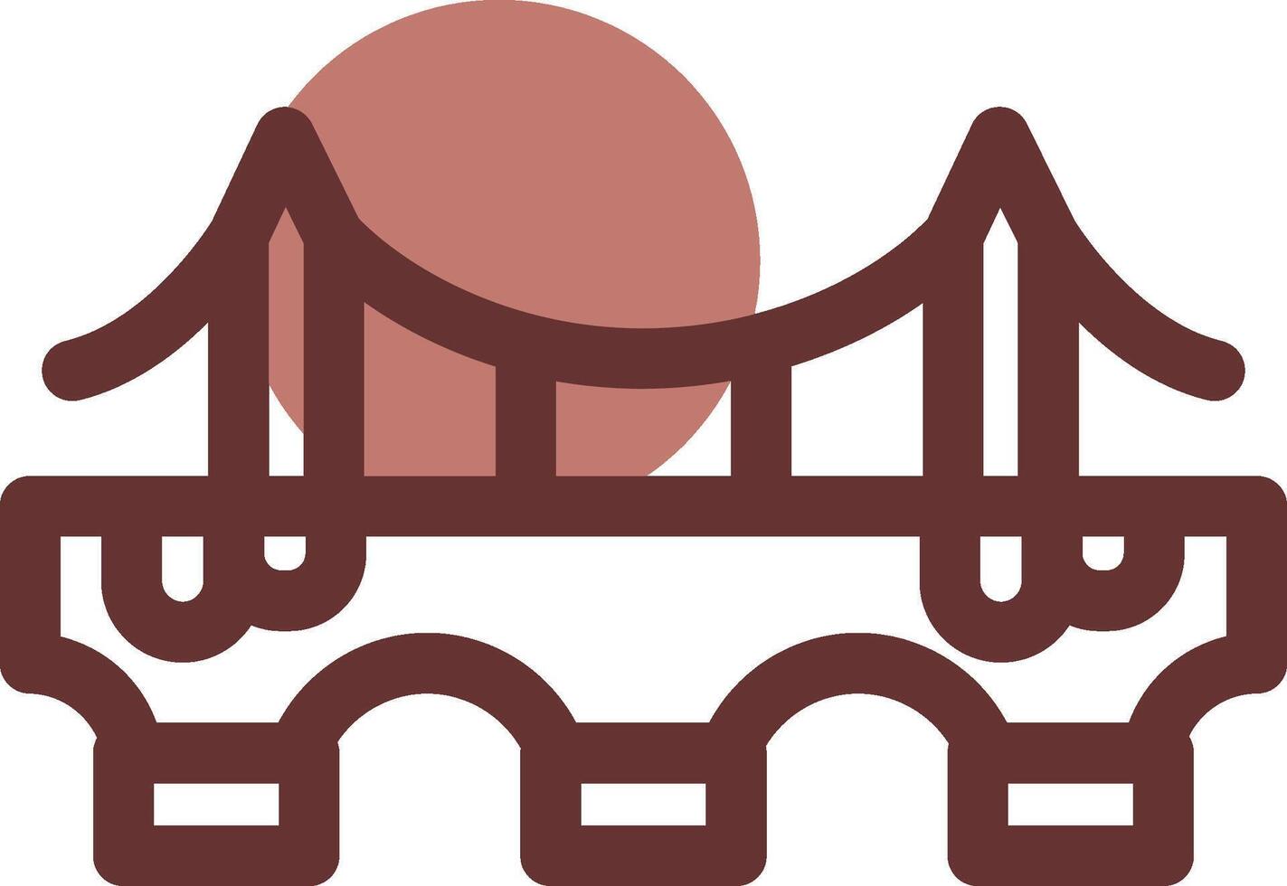 Bridge Creative Icon Design vector