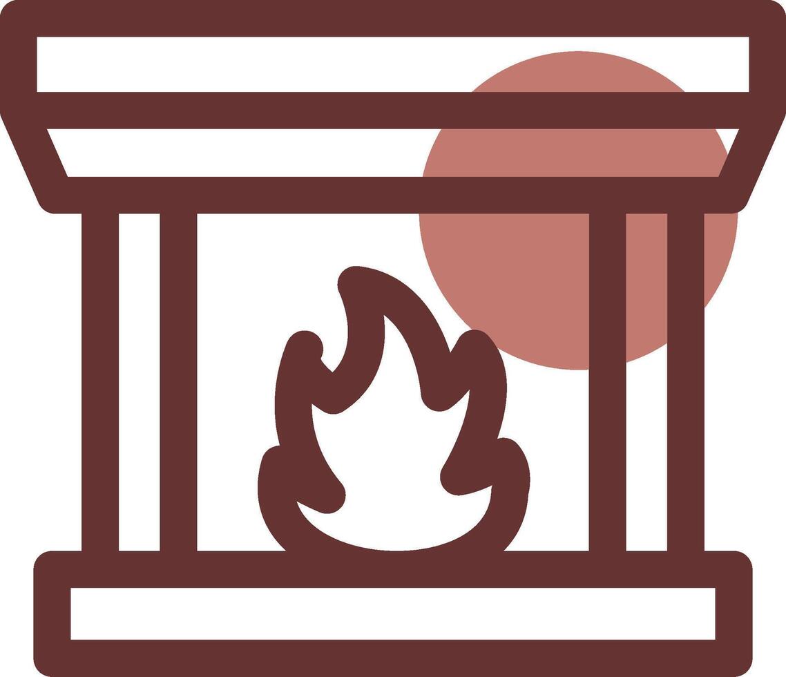 Fireplace Creative Icon Design vector