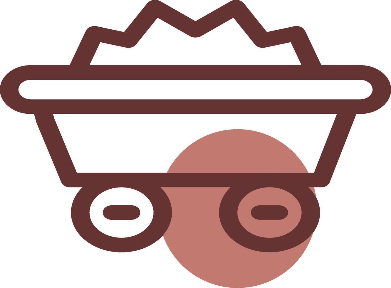 Mine Cart Creative Icon Design vector