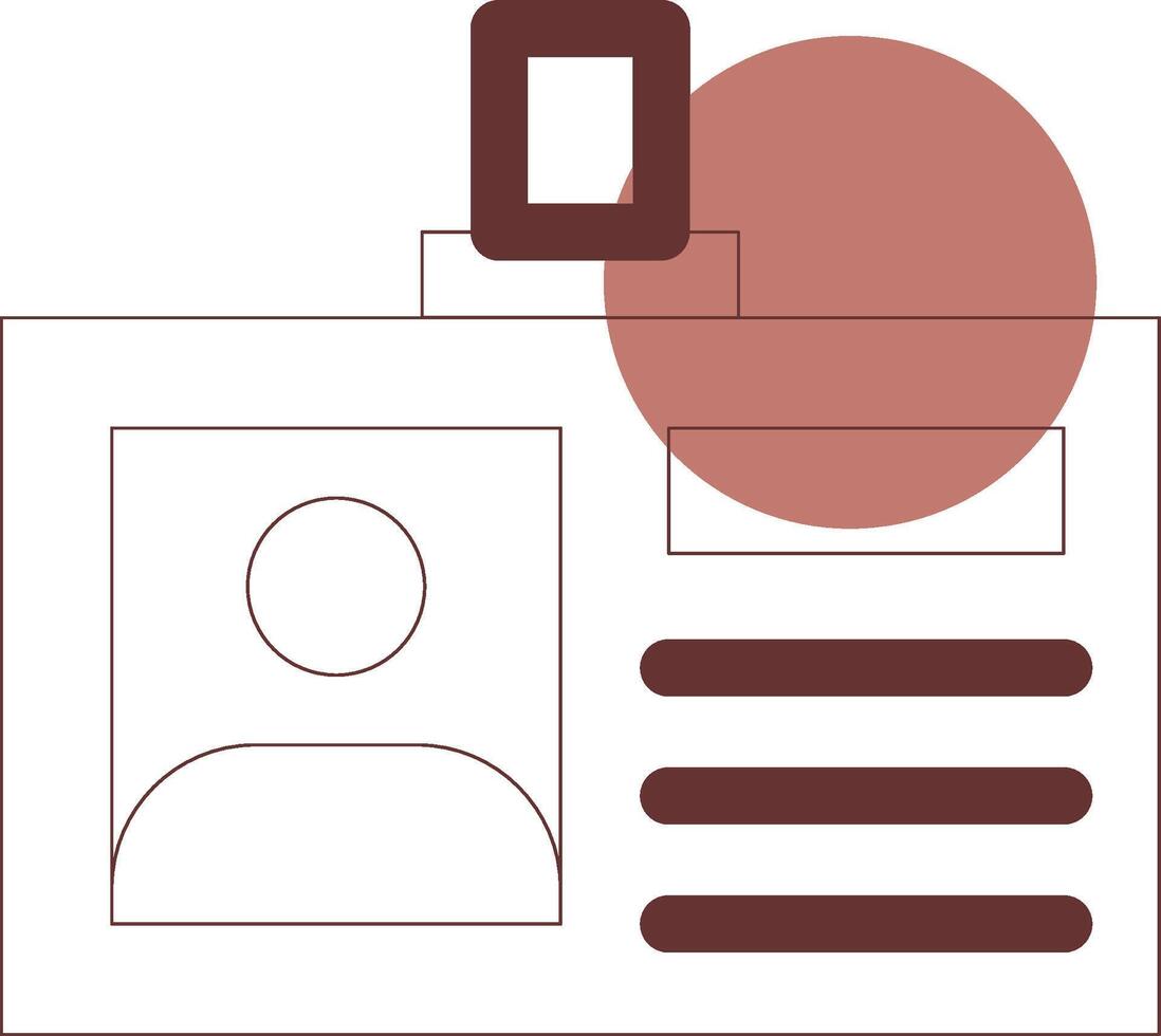 Line Brown Circle Design vector
