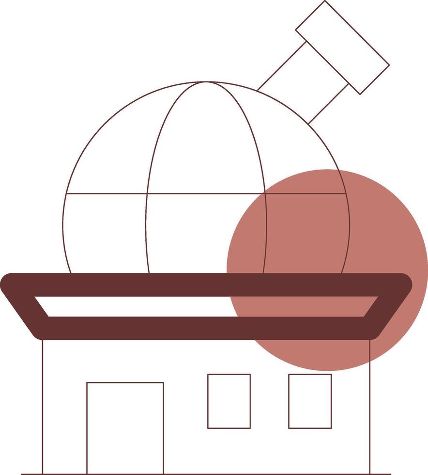 diseño de icono creativo del observatorio vector