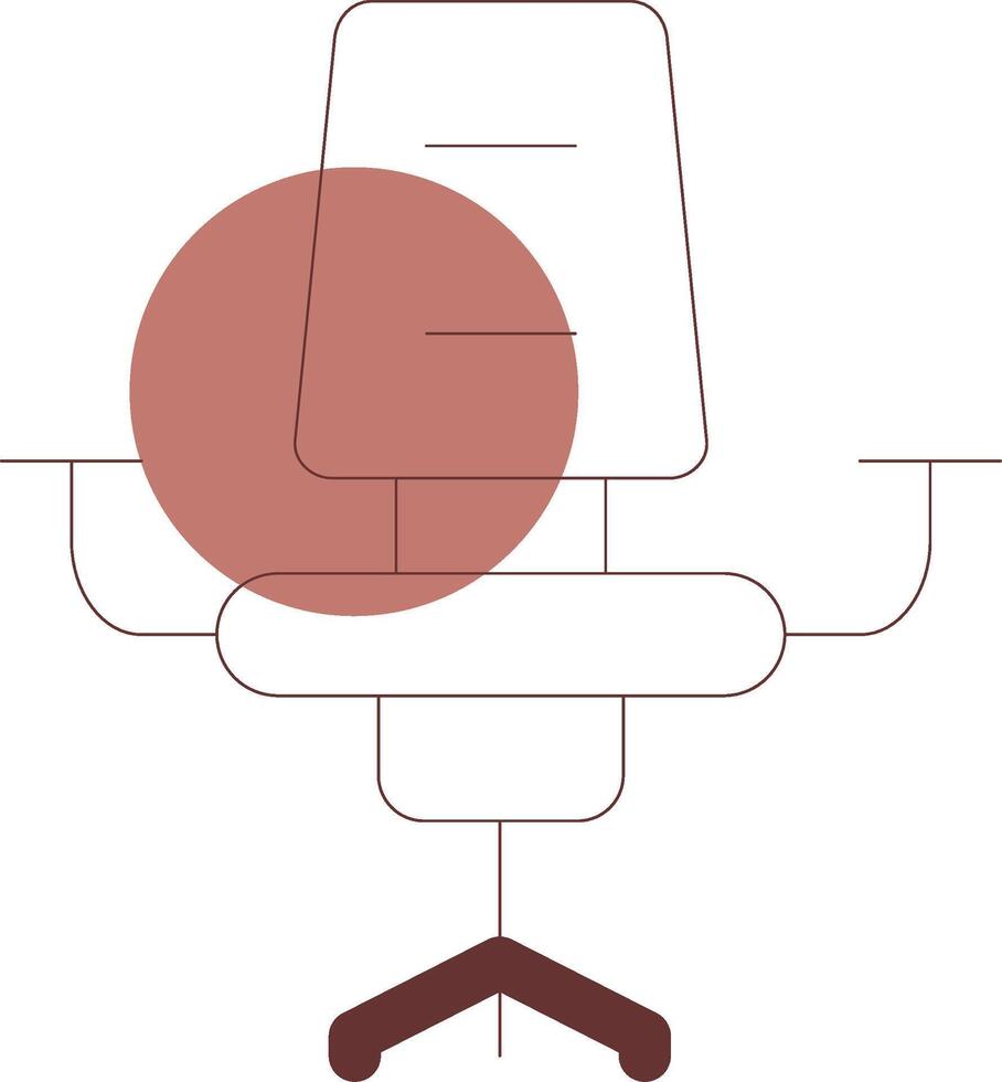 Desk Chair Creative Icon Design vector
