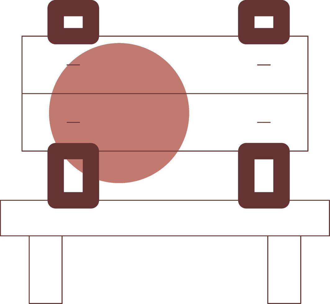 Bench Creative Icon Design vector
