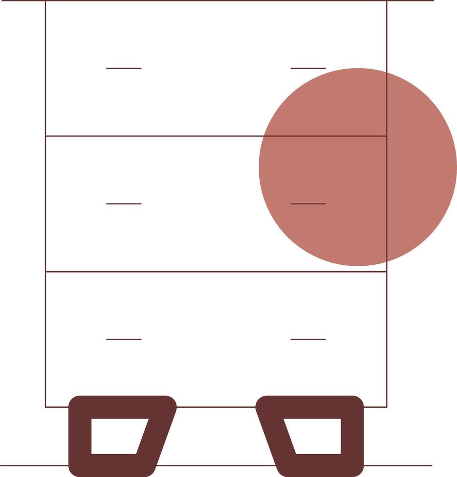 Chest of Drawers Creative Icon Design vector