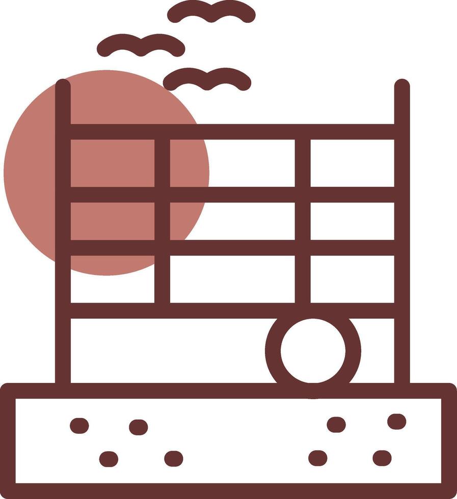 Line Brown Circle Design vector