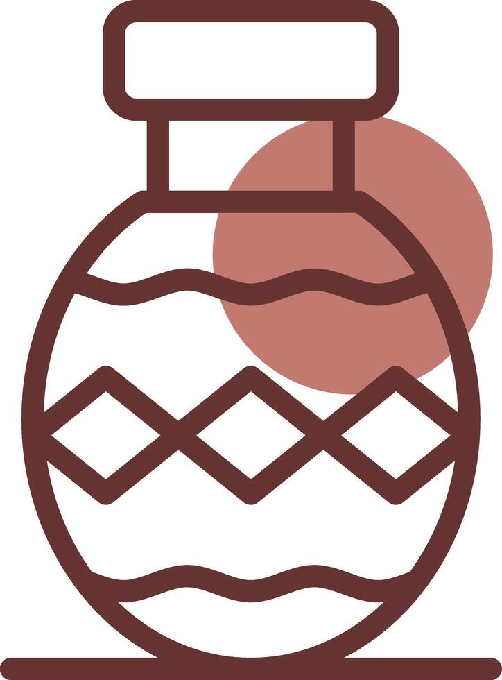 Line Brown Circle Design vector