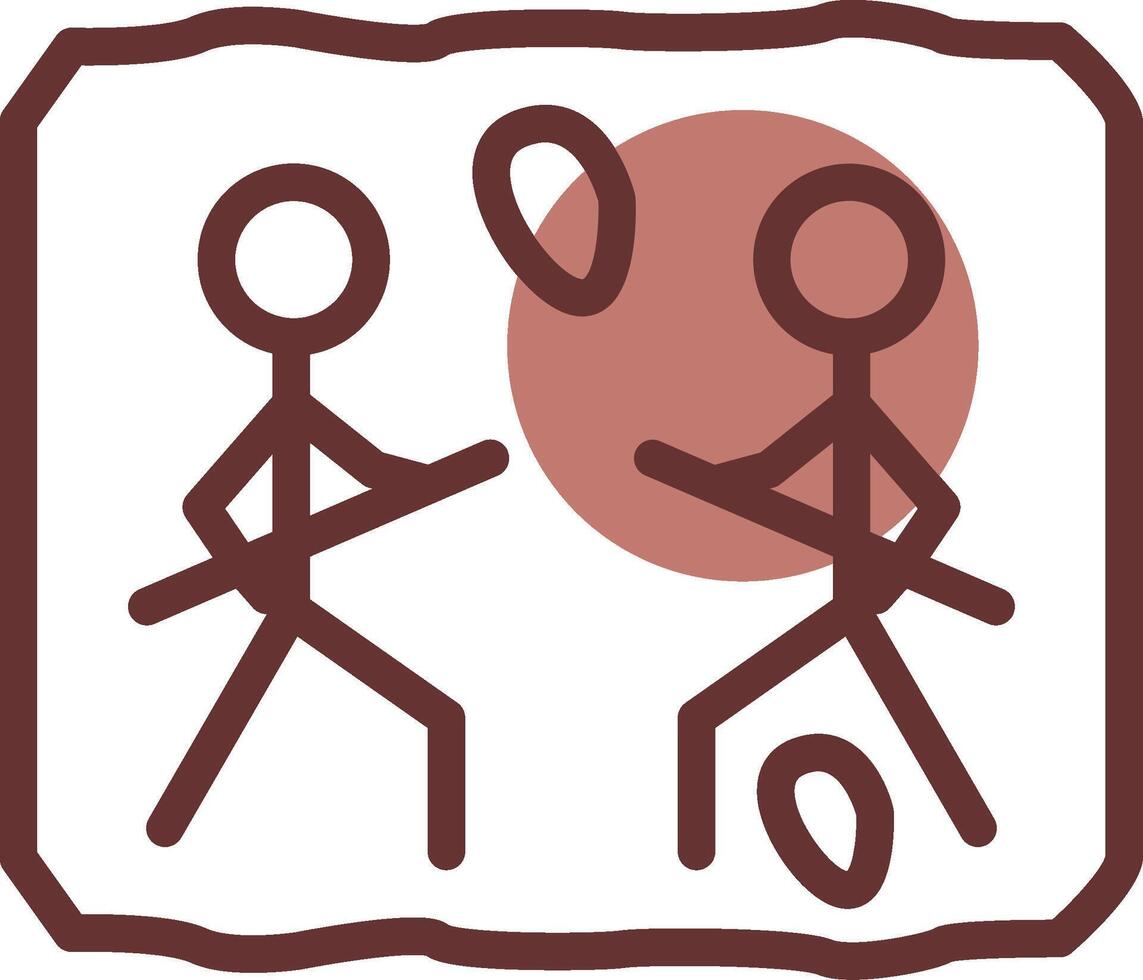 Cave Painting Creative Icon Design vector