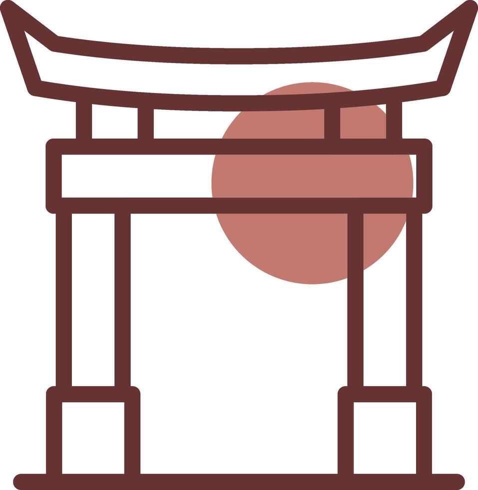 diseño de icono creativo de puerta torii vector