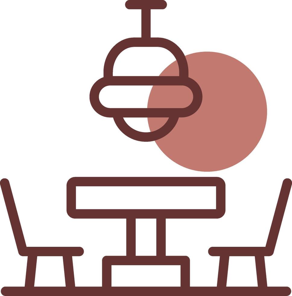 diseño de icono creativo de mesa de comedor vector