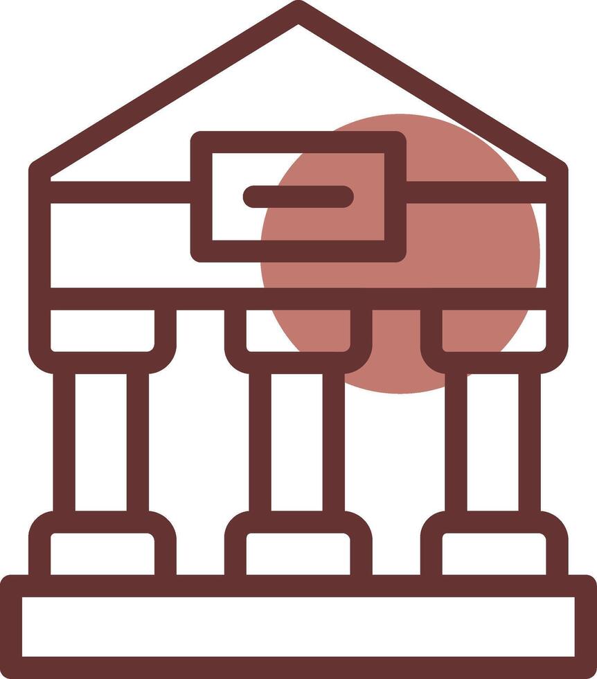 diseño de icono creativo de templo griego vector