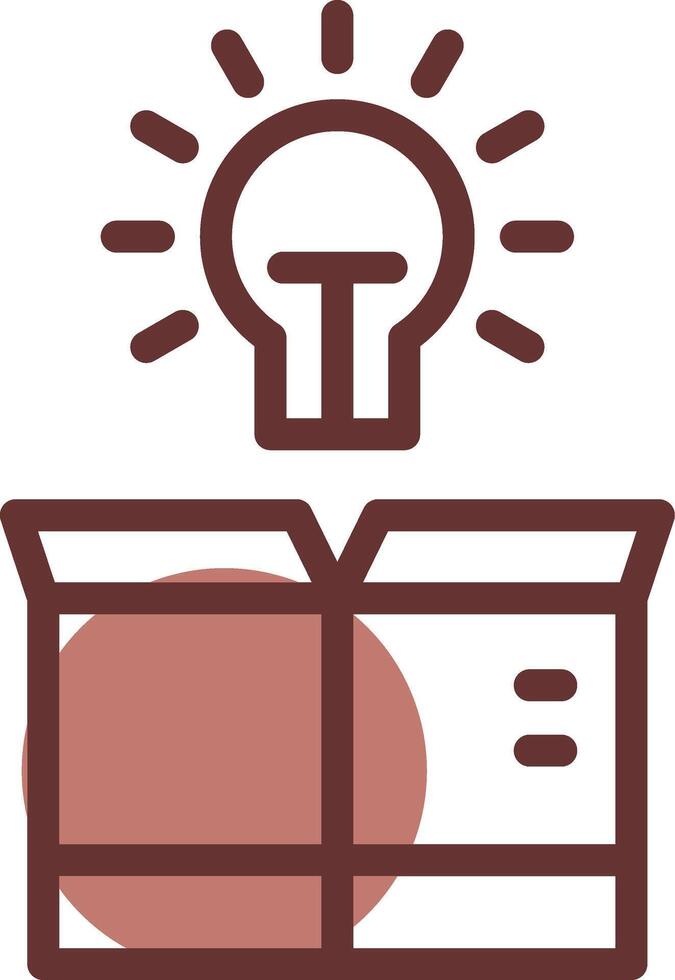 Think Out Of The Box Creative Icon Design vector