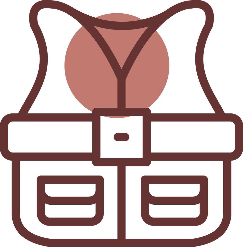 Fishing Vest Creative Icon Design vector