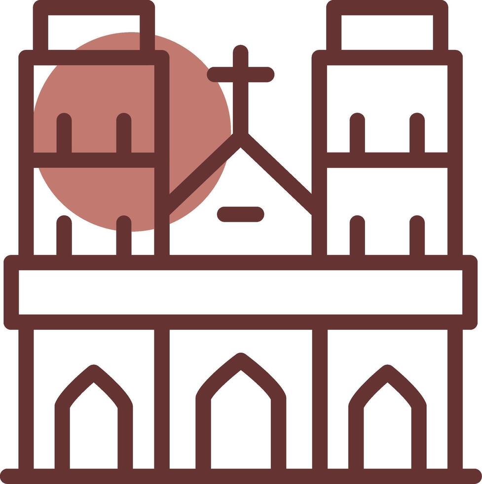 diseño de icono creativo de notre dame vector