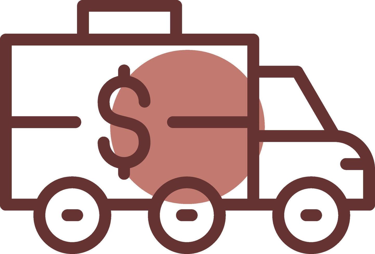 Bank Truck Creative Icon Design vector