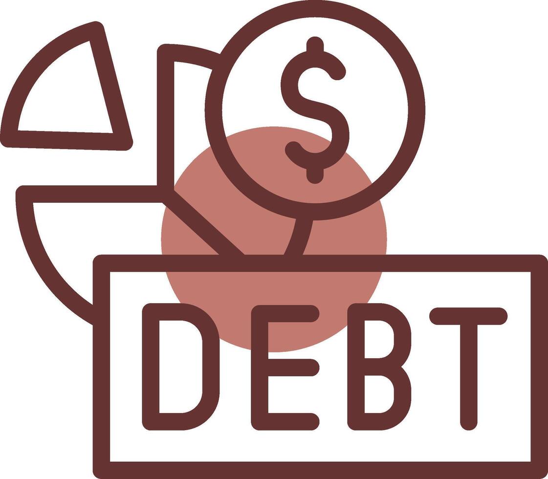 Debt Creative Icon Design vector