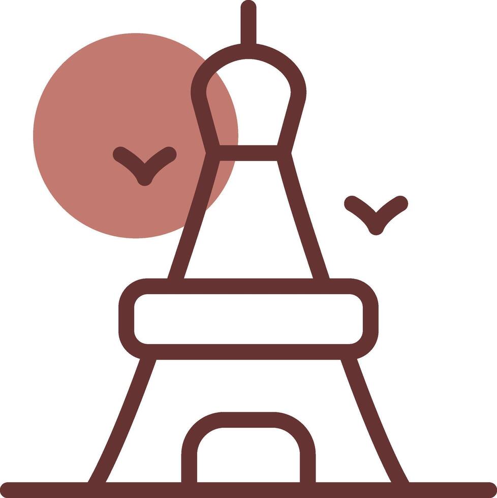 Eiffel Tower Creative Icon Design vector