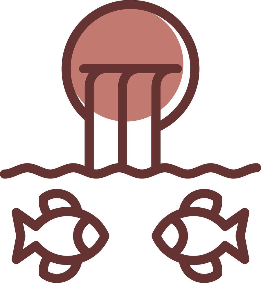 River Fishing Creative Icon Design vector