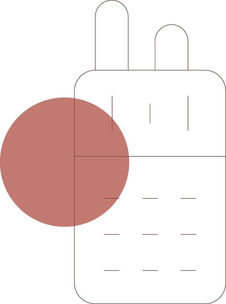 Line Brown Circle Design vector