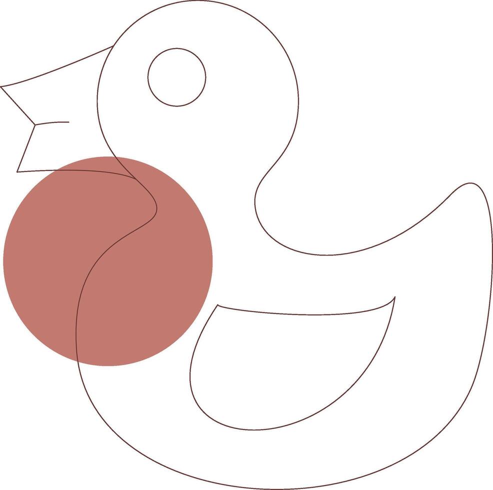 Line Brown Circle Design vector