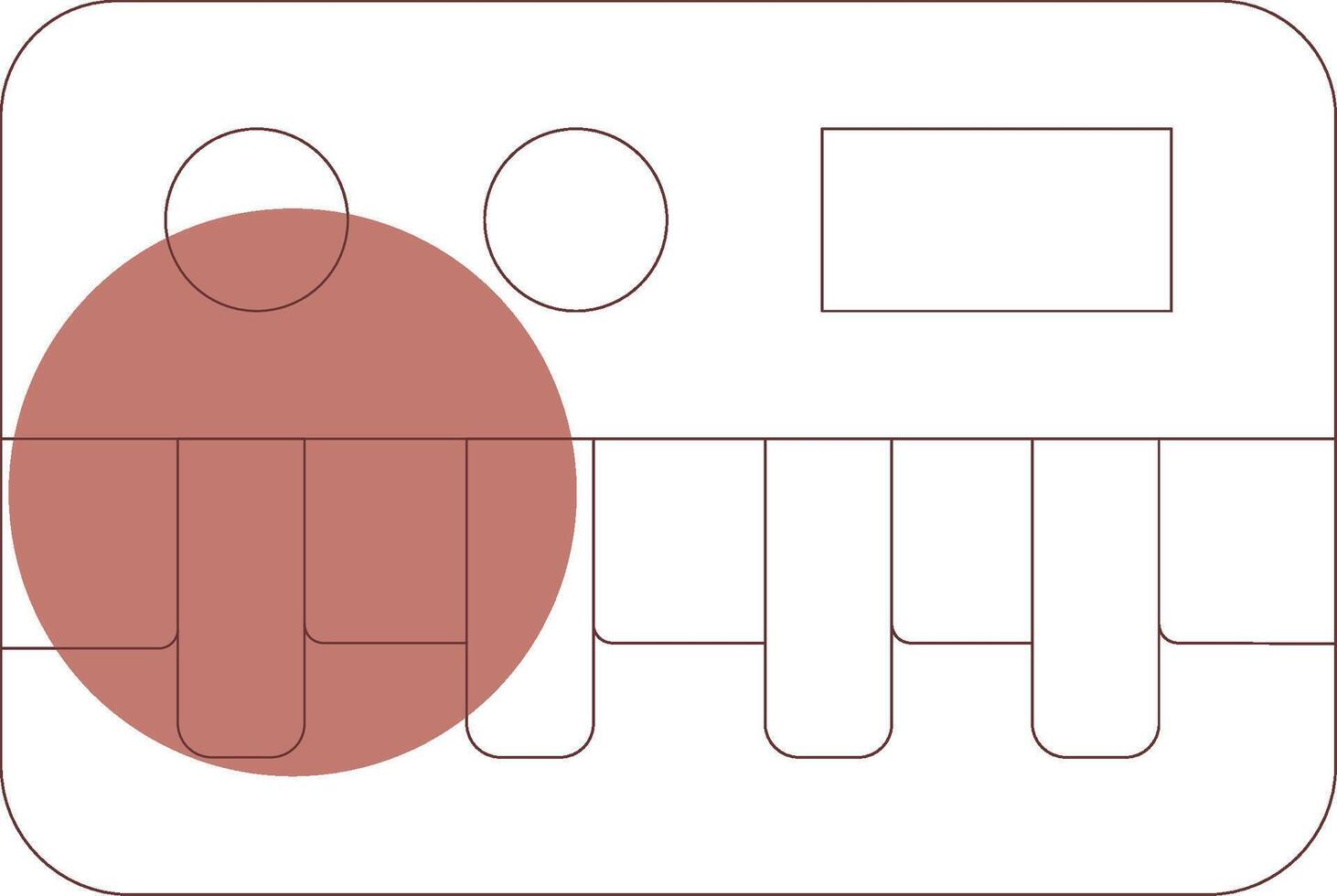 Line Brown Circle Design vector
