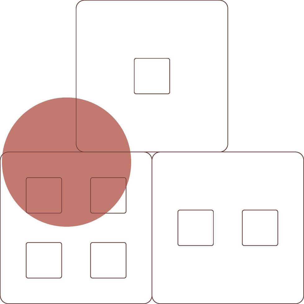 Line Brown Circle Design vector