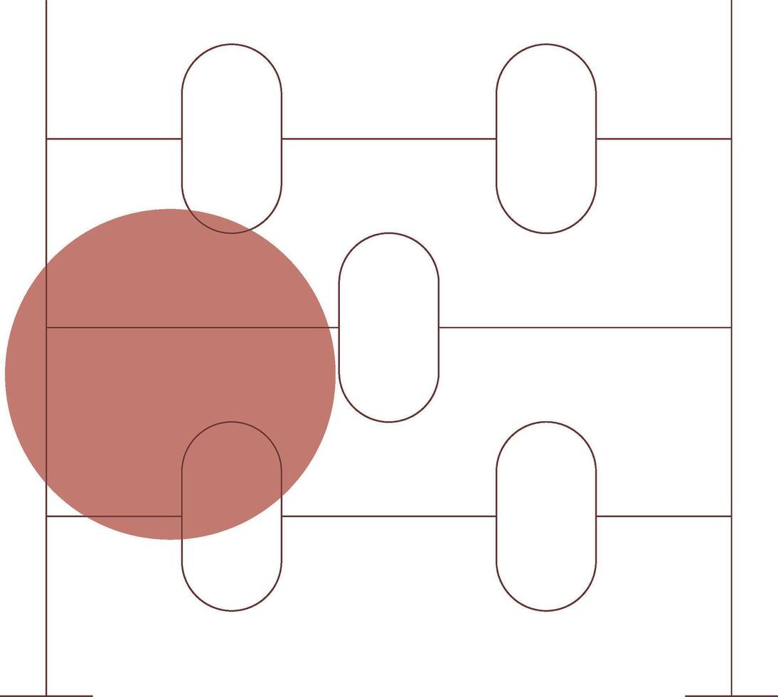 Line Brown Circle Design vector