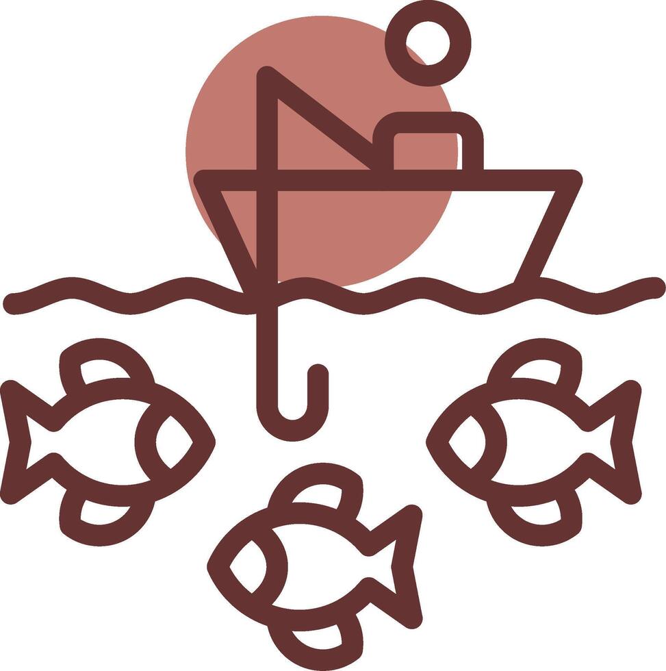 Boat Fishing Creative Icon Design vector