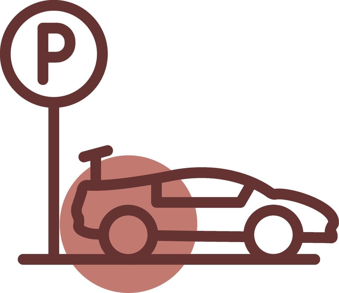 Parking Area Creative Icon Design vector