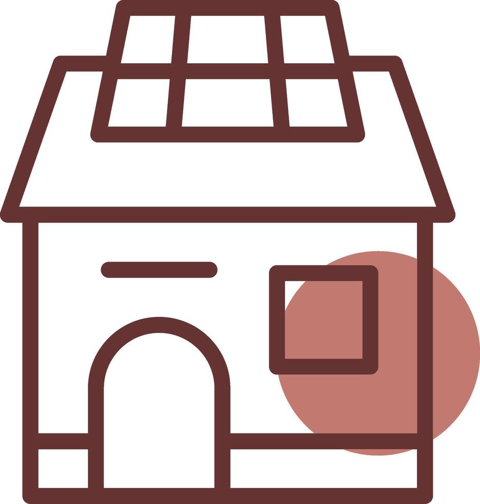 Solar House Creative Icon Design vector