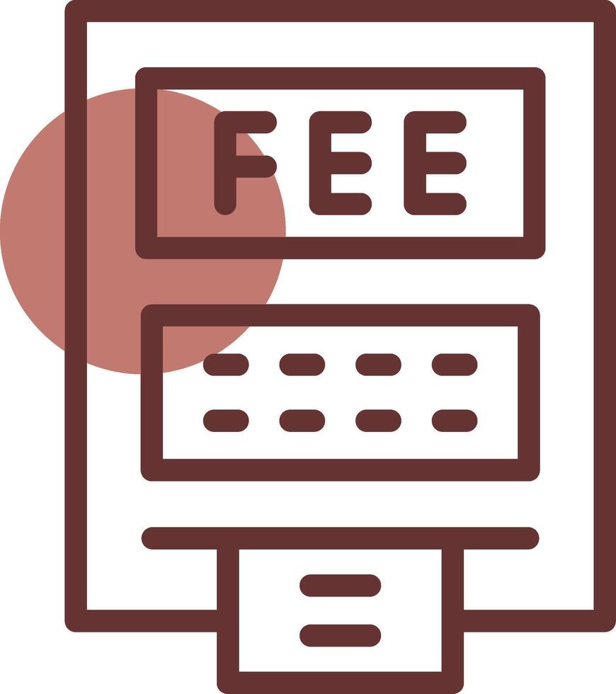 ATM Fees Creative Icon Design vector