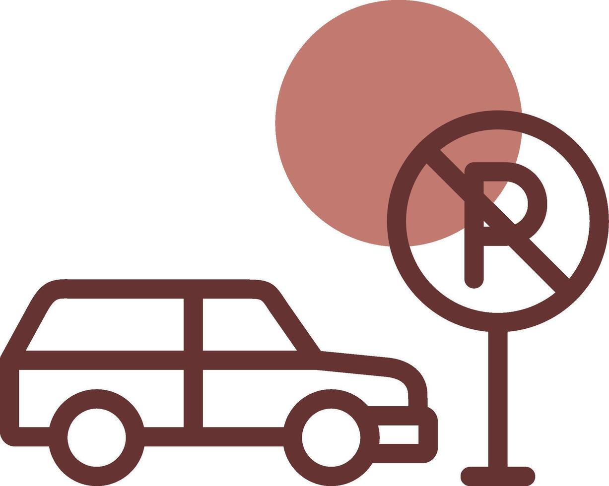 No Parking Creative Icon Design vector