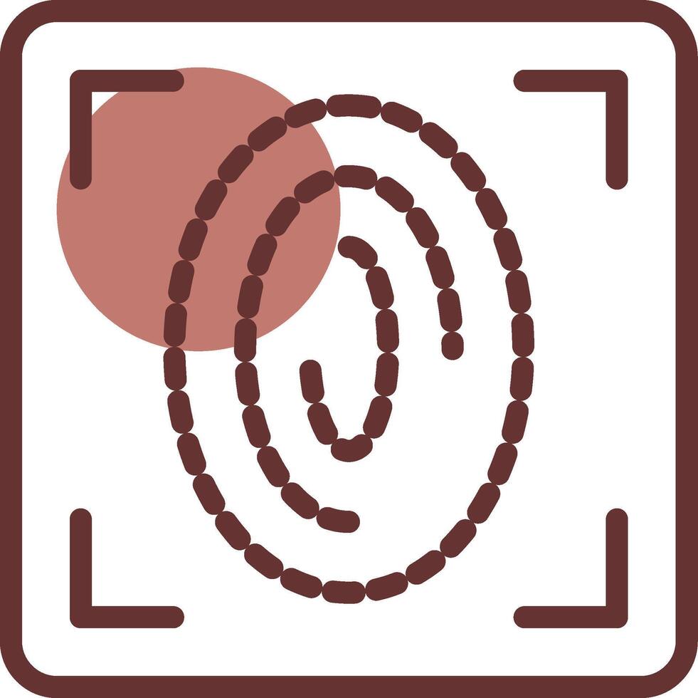 Fingerprint Scan Creative Icon Design vector