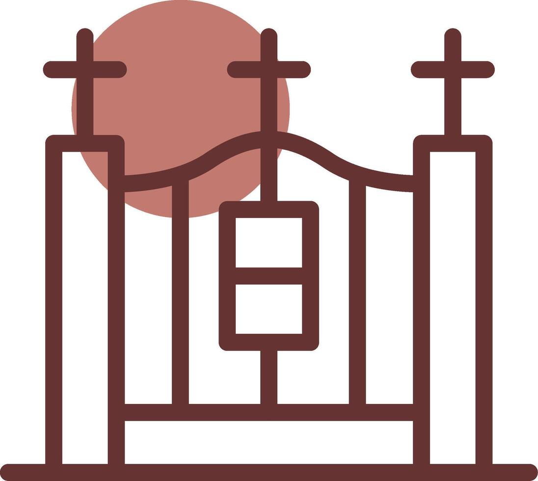 Cemetery Gate Creative Icon Design vector