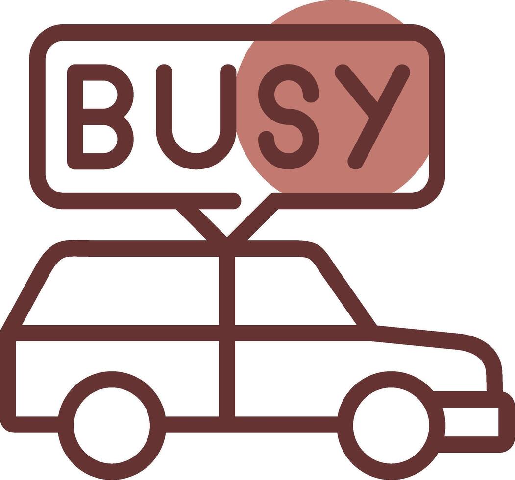 Busy Taxi Creative Icon Design vector