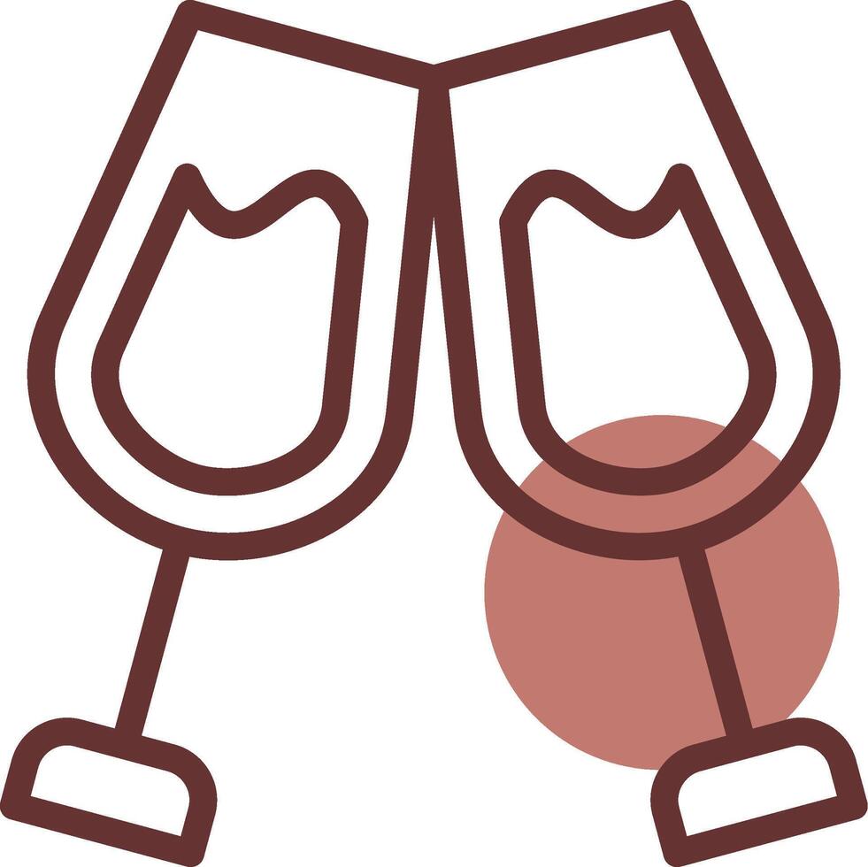 Glass Cheers Creative Icon Design vector