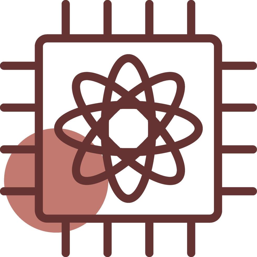 Quantum Computer Creative Icon Design vector