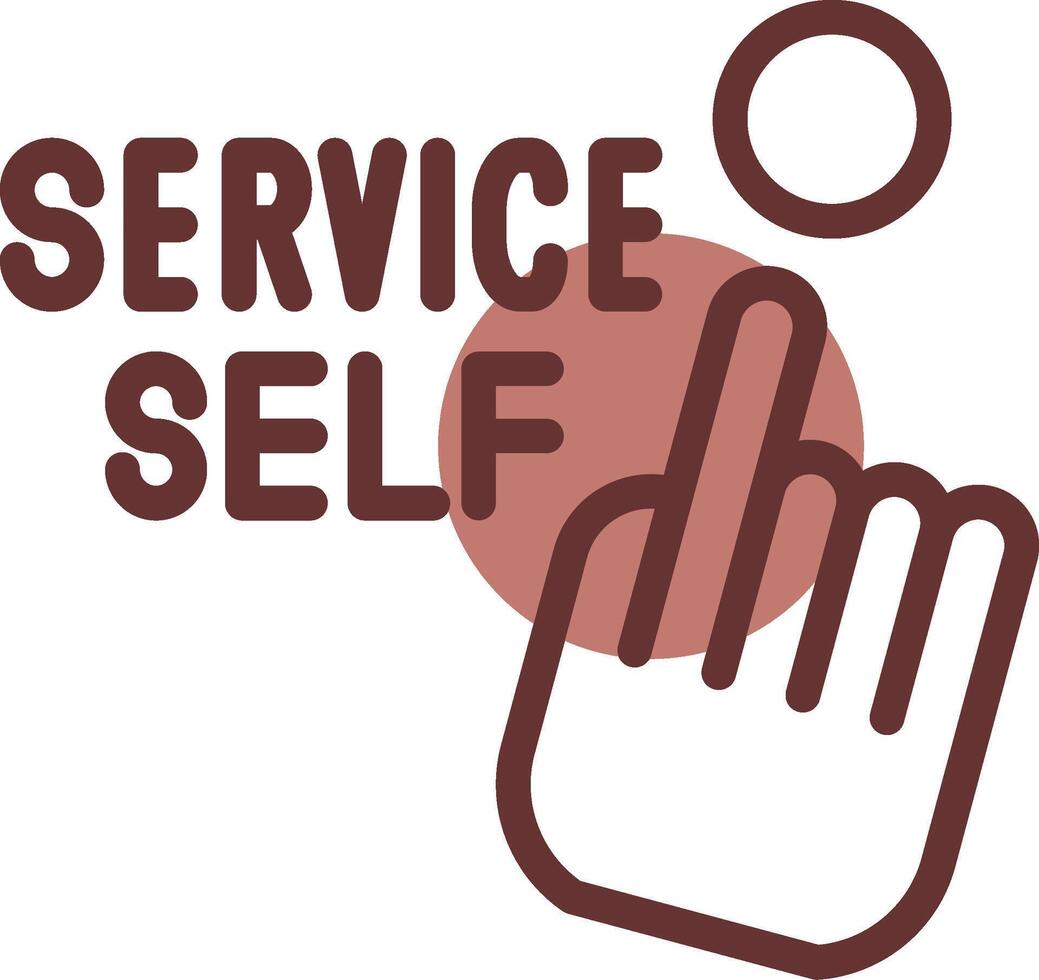 Self Service Creative Icon Design vector