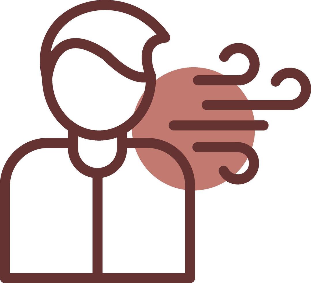 Shortness of Breath Creative Icon Design vector