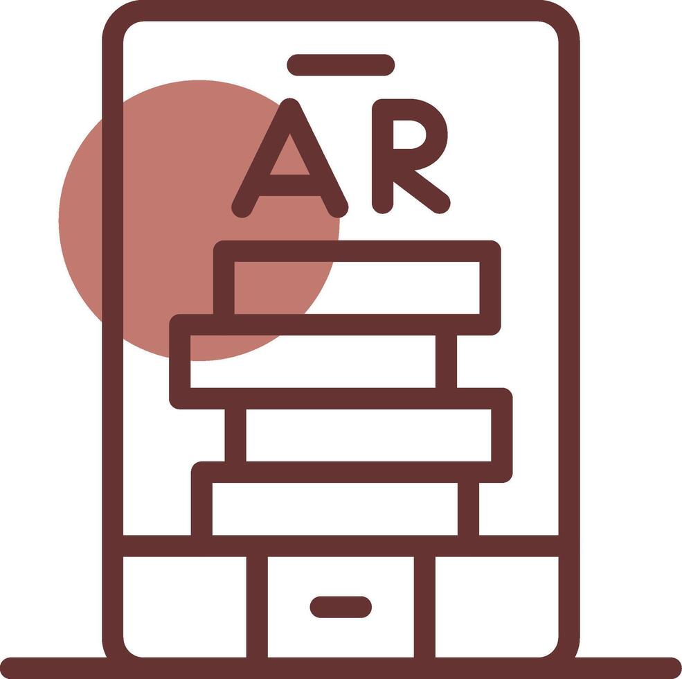 Ar Tumbling Blocks Creative Icon Design vector