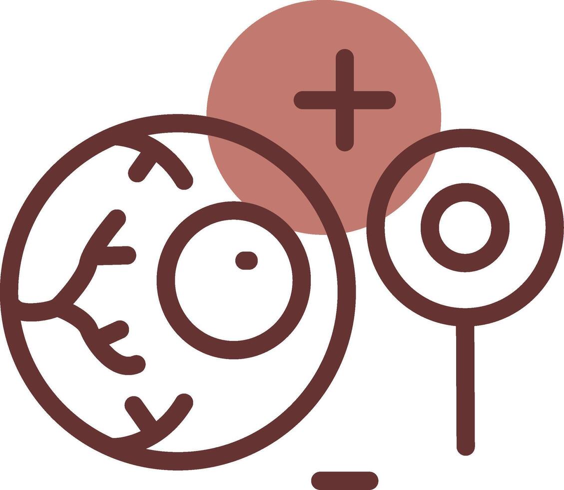Manual Eye Examination Creative Icon Design vector