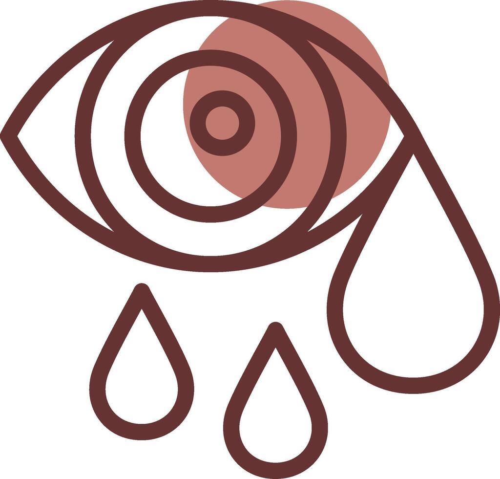 Watery Eyes Creative Icon Design vector