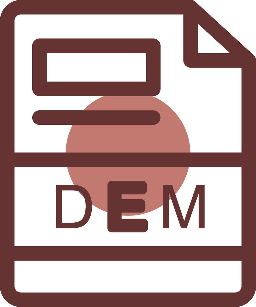 DEM Creative Icon Design vector