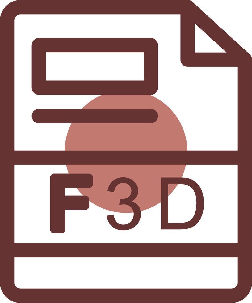 F3D Creative Icon Design vector